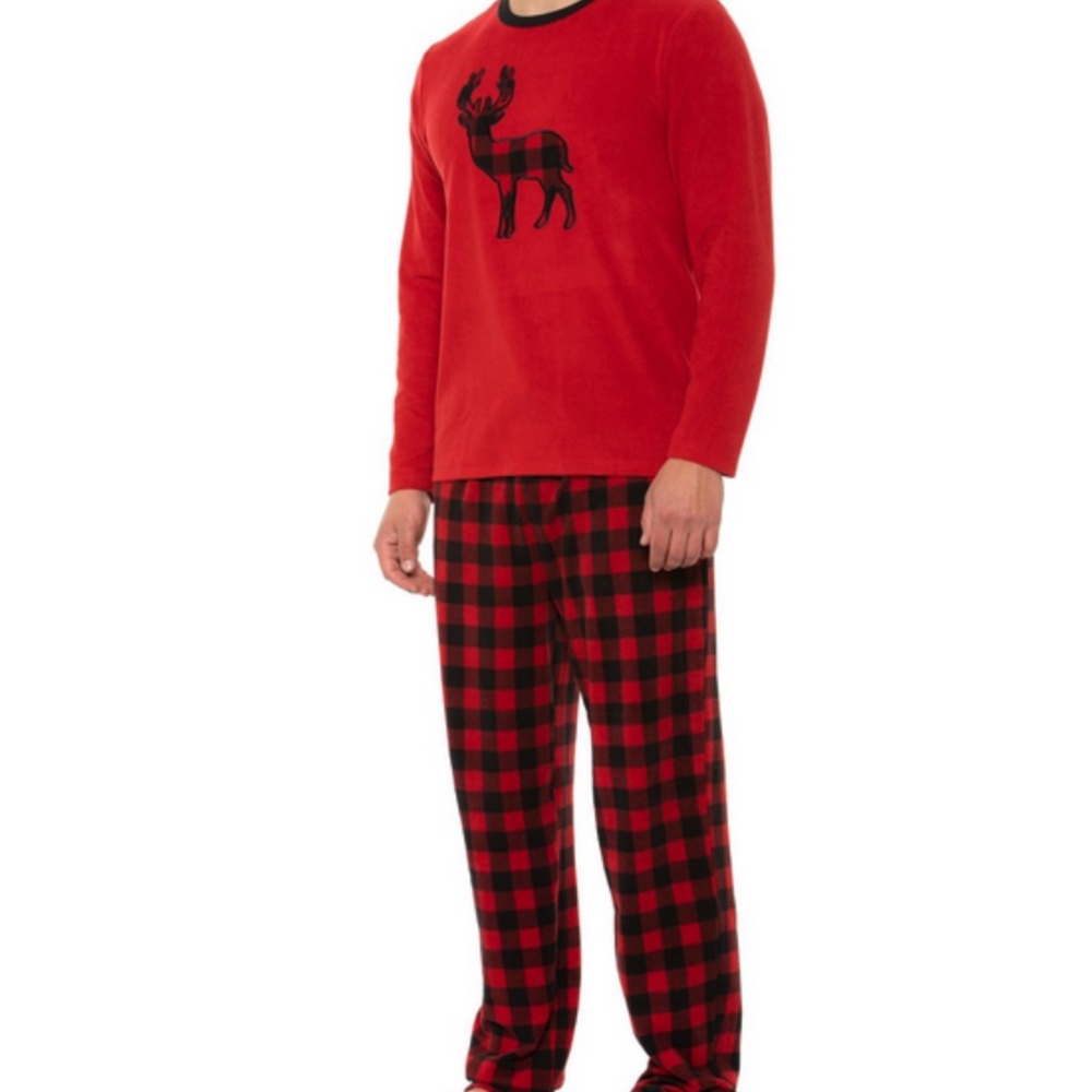 Kid's Unisex Eddie Bauer Thermal Plaid Moose PJ Set